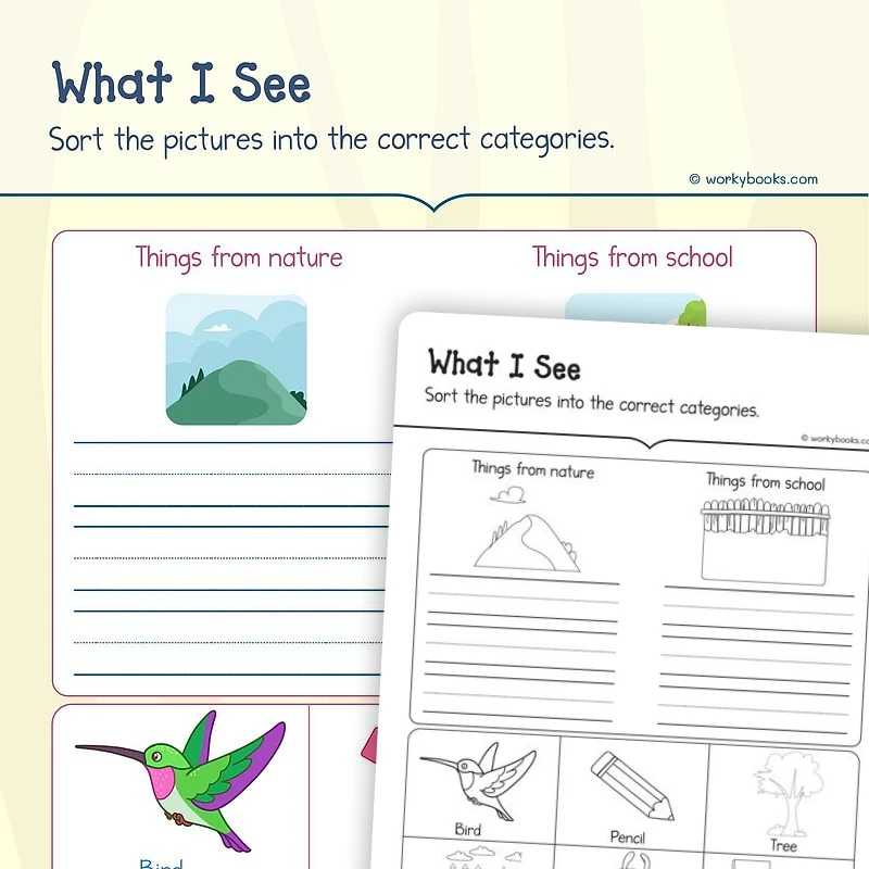 Real Life Connections — ela worksheet for Grade K, Grade 1, page 1 of 3