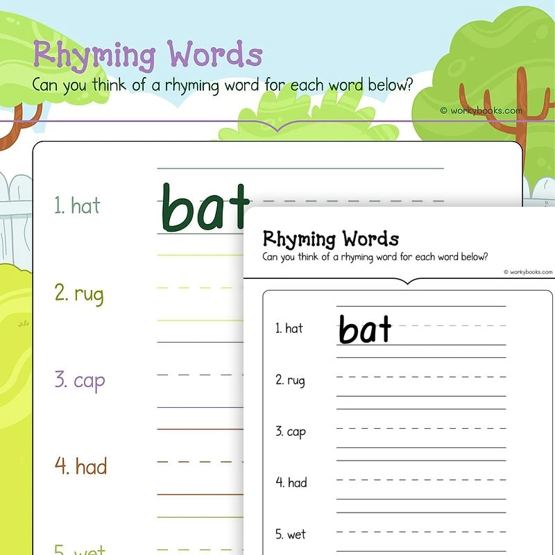 Words That Words — ela worksheet for Grade K, page 1 of 3