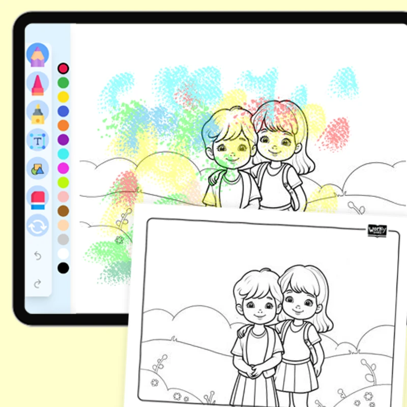 The Kindness of a Helping Hand — coloring-pages coloring page for Grade 1, Grade 2, Grade 3, Grade 4, Grade 5, page 1 of 1
