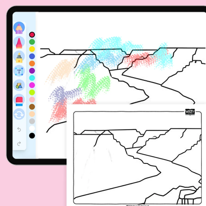 Grand Canyon — coloring-pages coloring page for Grade 1, Grade 2, Grade 3, Grade 4, Grade 5, page 1 of 1