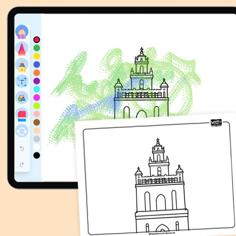 La Giralda — coloring-pages coloring page for Grade 1, Grade 2, Grade 3, Grade 4, Grade 5, page 1 of 1