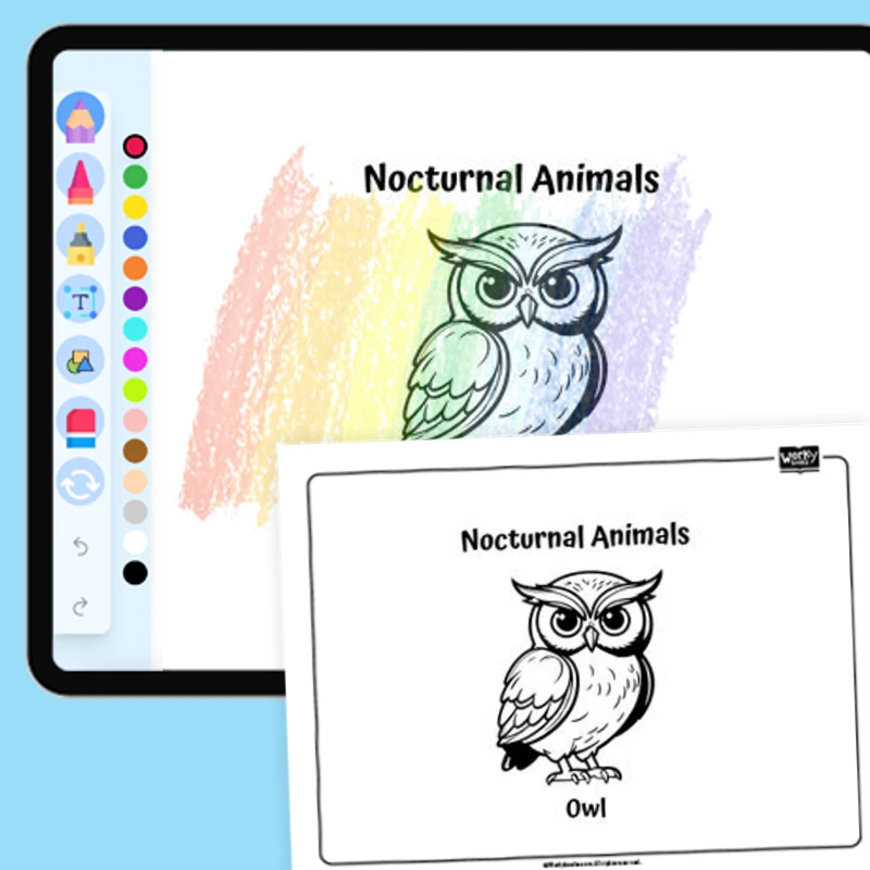 Clever Owl — coloring-pages coloring page for Grade 1, Grade 2, Grade 3, Grade 4, Grade 5, page 1 of 1