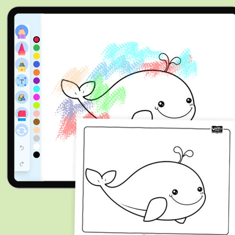 Dolphin Coloring Page — coloring-pages coloring page for Grade 1, Grade 2, Grade 3, Grade 4, Grade 5, page 1 of 1