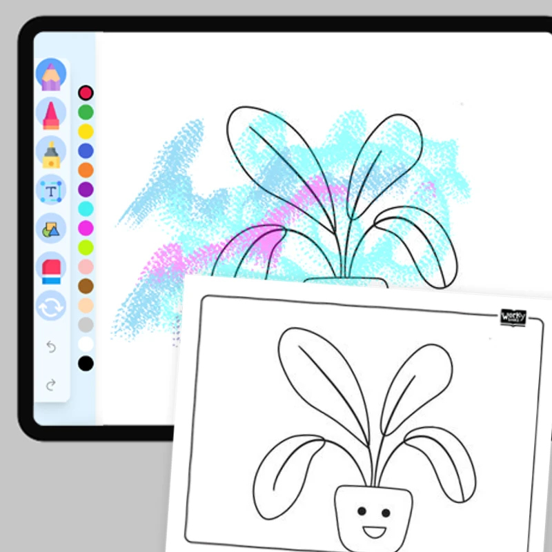 Red Plant — coloring-pages coloring page for Grade 1, Grade 2, Grade 3, Grade 4, Grade 5, page 1 of 1