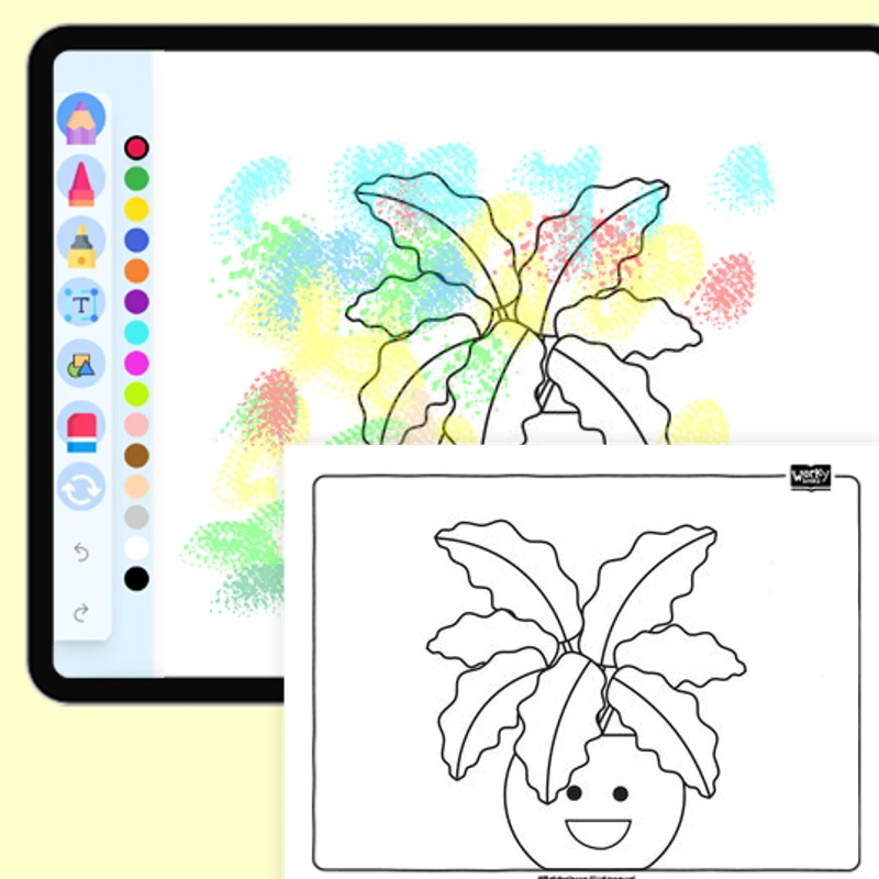 Orange Plant — coloring-pages coloring page for Grade 1, Grade 2, Grade 3, Grade 4, Grade 5, page 1 of 1