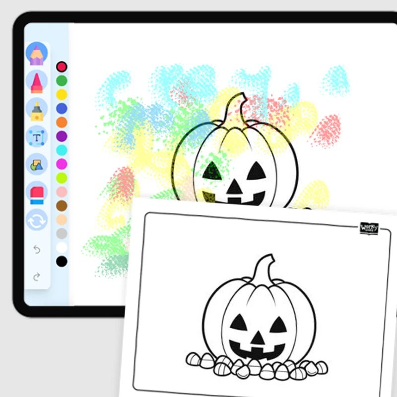 Pumpkin with candy corn — coloring-pages coloring page for Grade 1, Grade 2, Grade 3, Grade 4, Grade 5, page 1 of 1