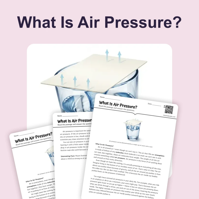 What Is Air Pressure? — ela — reading comprehension for Grade 3, Grade 4, Grade 5, Grade 6, page 1 of 4