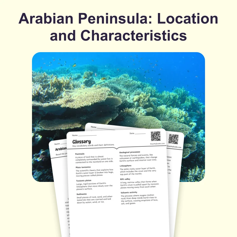 Arabian Peninsula: Location And Characterics — science — reading comprehension for Grade 6, page 1 of 4