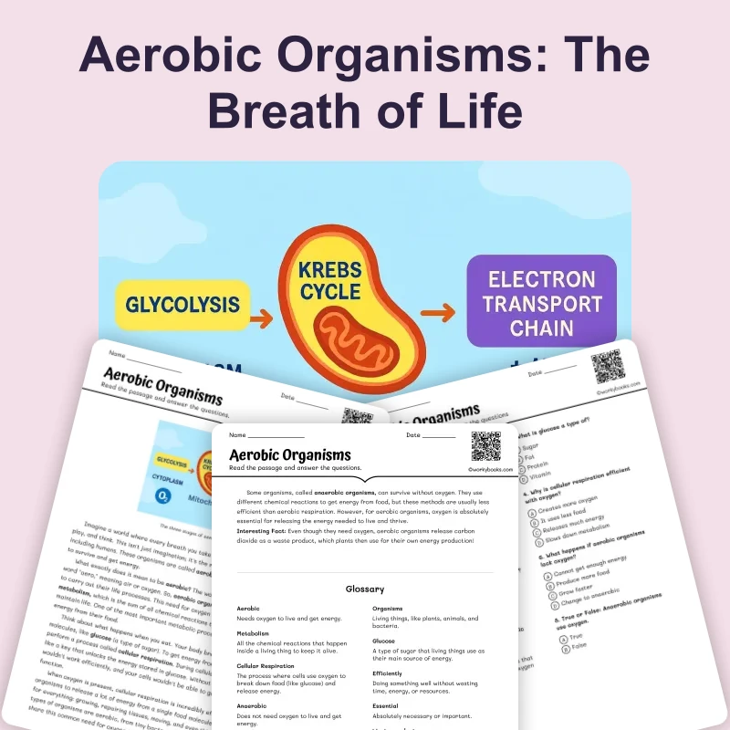 Aerobic Organisms — science — reading comprehension for Grade 6, page 1 of 4