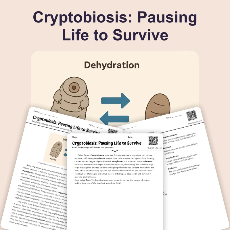 Cryptobiosis: Pausing Life to Survive — science — reading comprehension for Grade 6, page 1 of 4