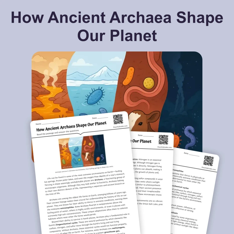 Archaea — science — reading comprehension for Grade 6, page 1 of 4