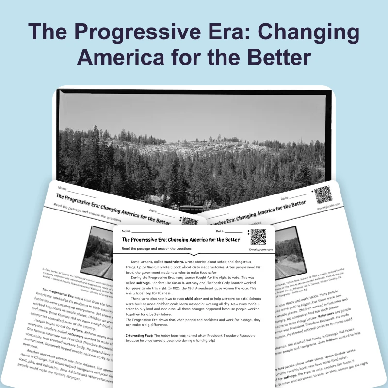 The Transcontinental Railroad: Linking East and West — reading — reading comprehension for Grade 3, Grade 4, Grade 5, page 1 of 4