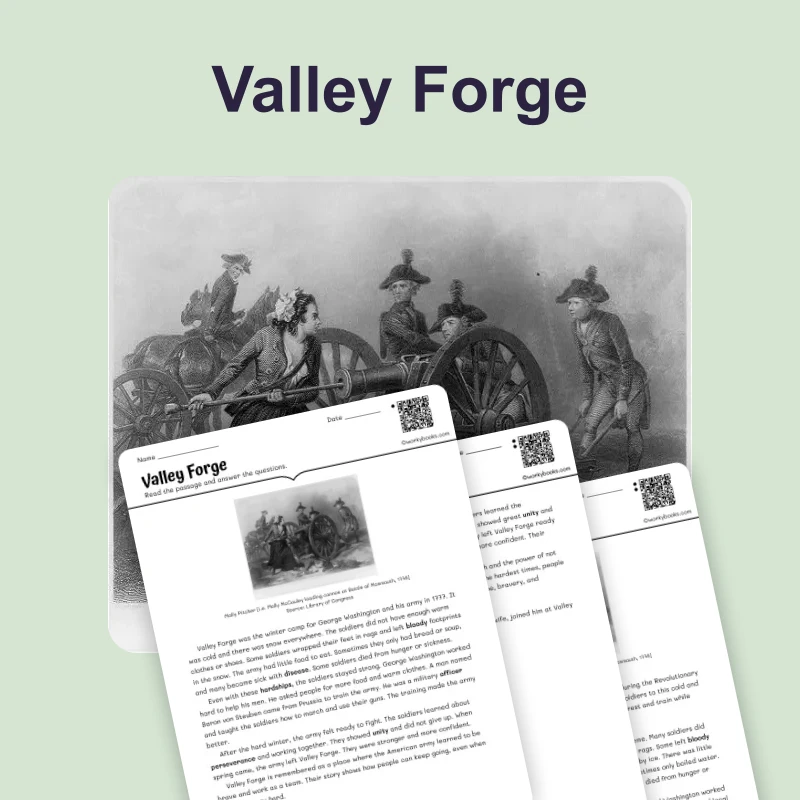 Women and Children During the Revolutionary War — reading — reading comprehension for Grade 3, Grade 4, Grade 5, page 1 of 4