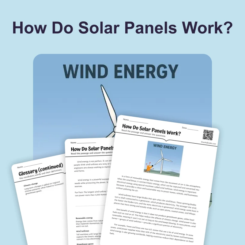 How Do Solar Panels Work? — ela — reading comprehension for Grade 3, Grade 4, Grade 5, Grade 6, Grade 7, page 1 of 4