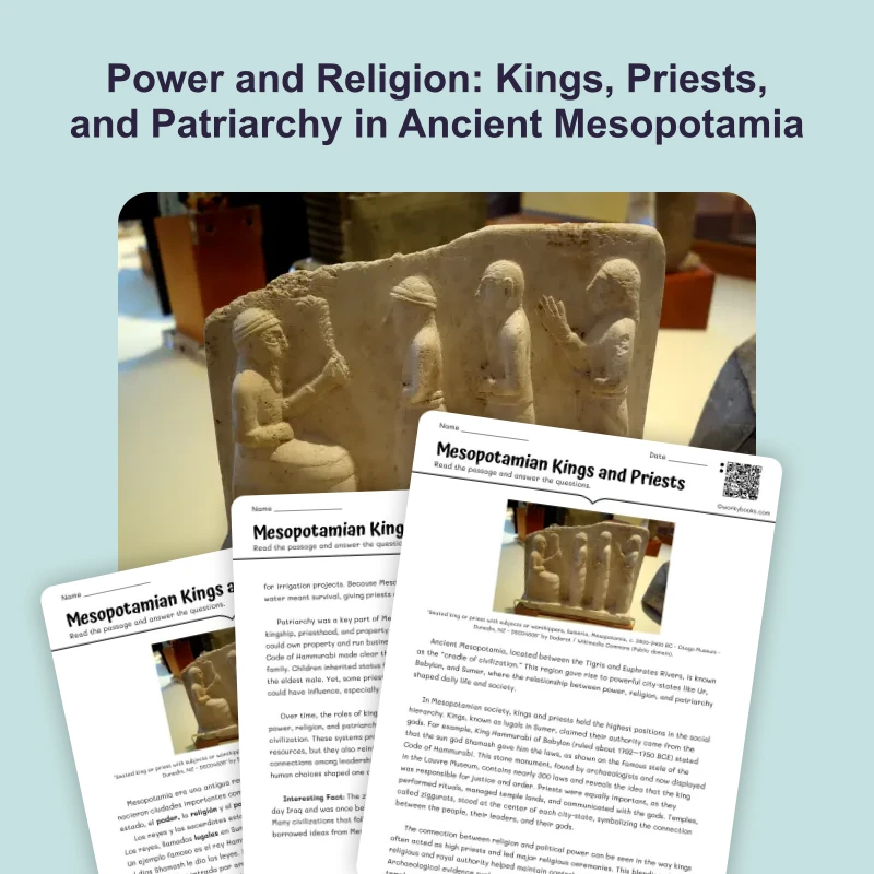 How Mesopotamia Was Ruled — reading — reading comprehension for Grade 5, Grade 6, Grade 7, Grade 8, page 1 of 4