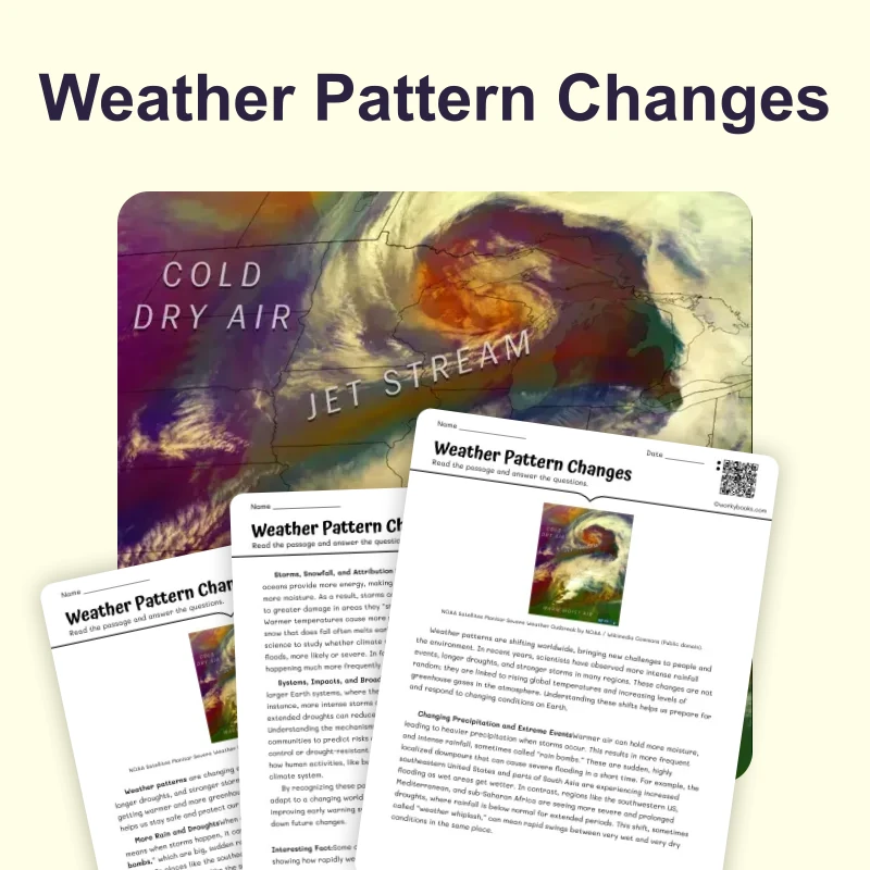 How Climate Change Affects Weather — science — reading comprehension for Grade 5, Grade 6, Grade 7, Grade 8, page 1 of 4