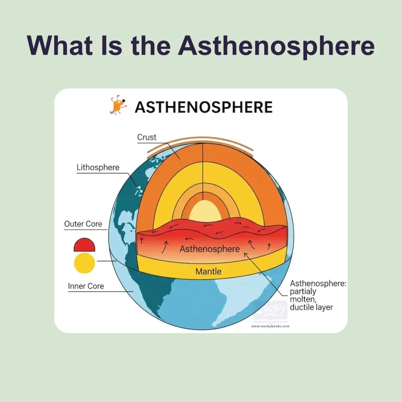What Is the Asthenosphere — science — reading comprehension for Grade 5, Grade 6, Grade 7, Grade 8, page 1 of 2