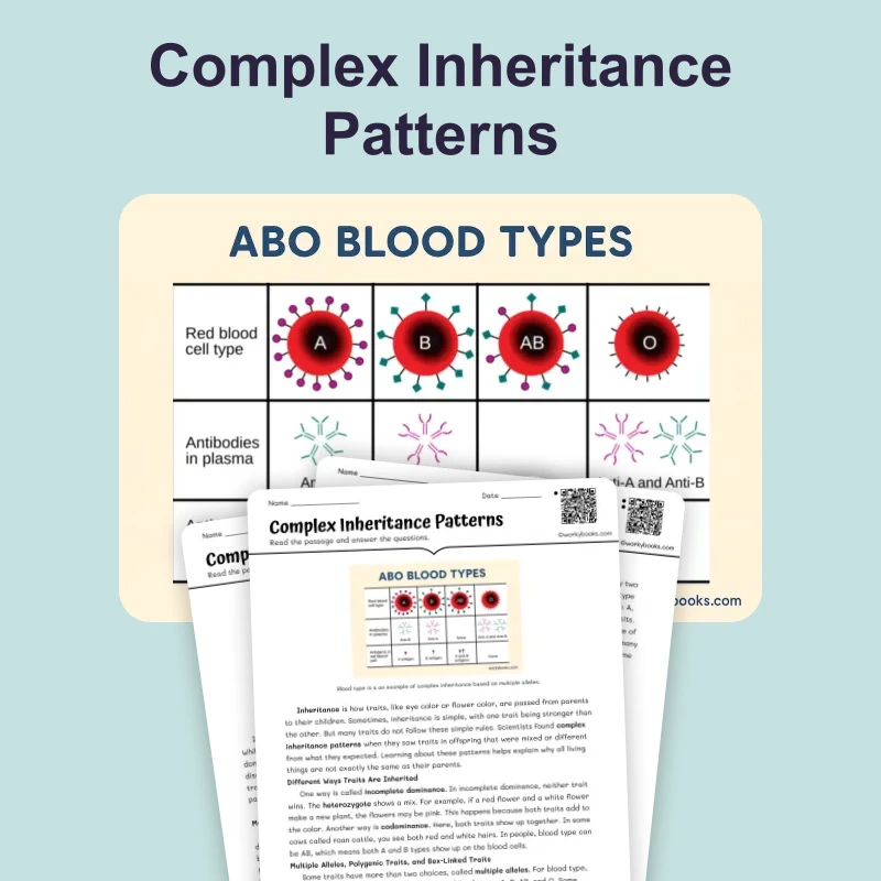 What Is Complex Inheritance — science — reading comprehension for Grade 5, Grade 6, Grade 7, Grade 8, page 1 of 4