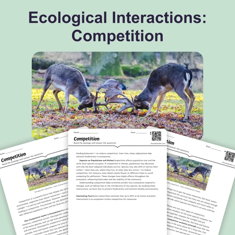 Competition — science — reading comprehension for Grade 5, Grade 6, Grade 7, Grade 8, page 1 of 4