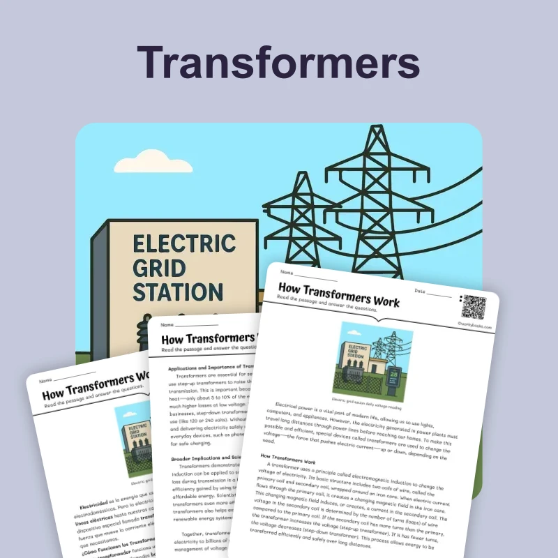 How Transformers Work — science — reading comprehension for Grade 5, Grade 6, Grade 7, Grade 8, page 1 of 4