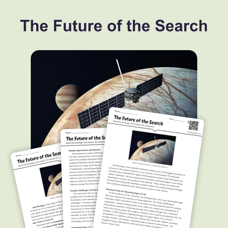 Future of Alien Search — science — reading comprehension for Grade 5, Grade 6, Grade 7, Grade 8, page 1 of 4