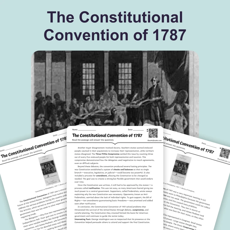 Leaders Call for a New Constitution — ela — reading comprehension for Grade 6, Grade 7, Grade 8, page 1 of 4