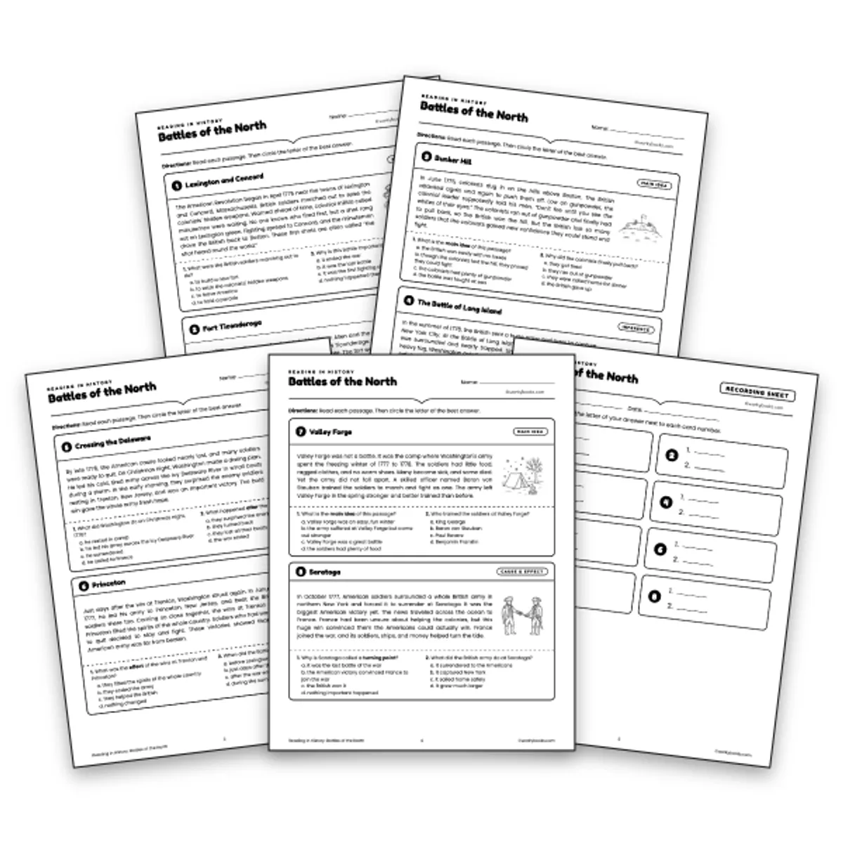 Battles of the North — ela worksheet for Grade 4, Grade 5, page 1 of null