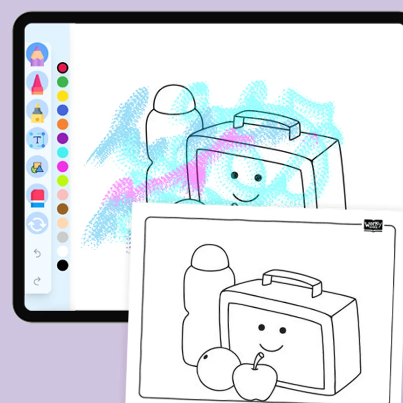 Lunch Bag Coloring Sheet — coloring-pages coloring page for Grade 1, Grade 2, Grade 3, Grade 4, Grade 5, page 1 of 1