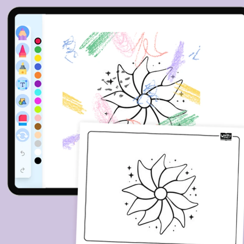 Cosmic Pinwheel — coloring-pages coloring page for Grade 1, Grade 2, Grade 3, Grade 4, Grade 5, page 1 of 1