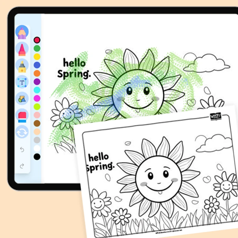 Smiling sun — coloring-pages coloring page for Grade 1, Grade 2, Grade 3, Grade 4, Grade 5, page 1 of 1