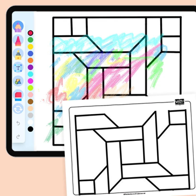 Square Wave Pattern — coloring-pages coloring page for Grade 1, Grade 2, Grade 3, Grade 4, Grade 5, page 1 of 1
