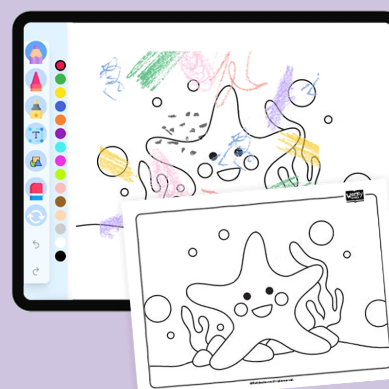 Teal Starfish — coloring-pages coloring page for Grade 1, Grade 2, Grade 3, Grade 4, Grade 5, page 1 of 1