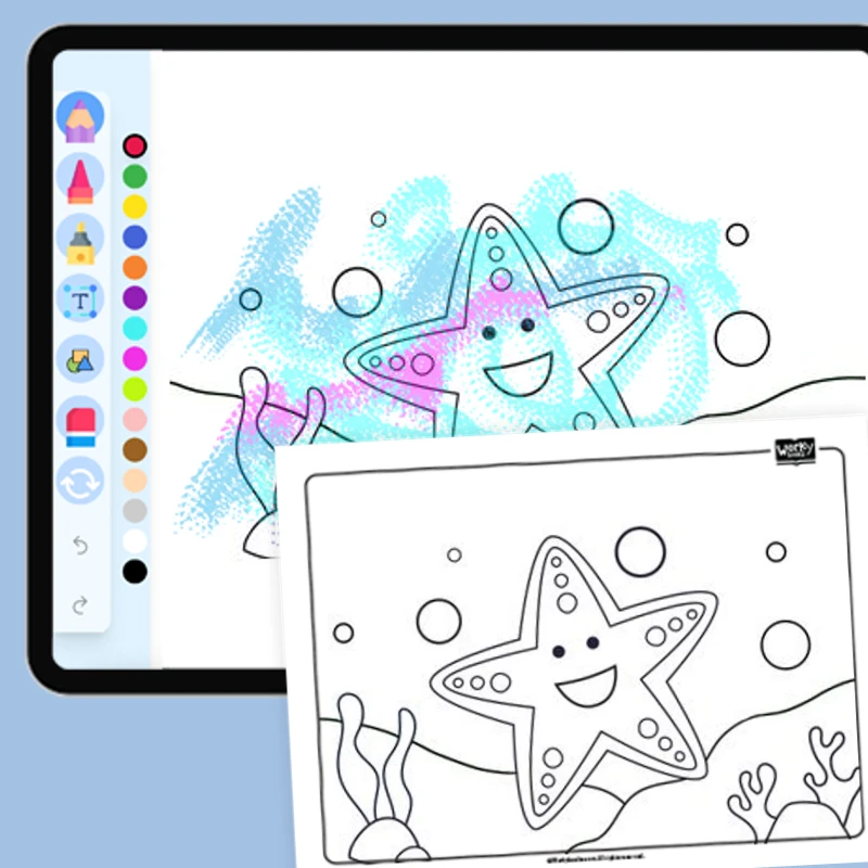Yellow Starfish — coloring-pages coloring page for Grade 1, Grade 2, Grade 3, Grade 4, Grade 5, page 1 of 1