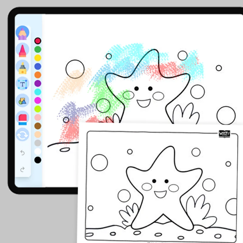 Orange Starfish — coloring-pages coloring page for Grade 1, Grade 2, Grade 3, Grade 4, Grade 5, page 1 of 1