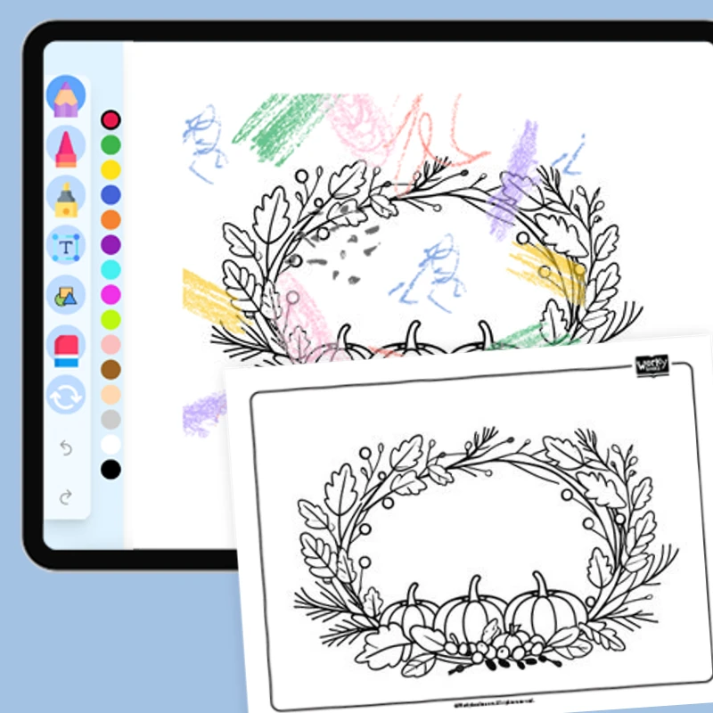 Festive Fall Turkey — coloring-pages coloring page for Grade 1, Grade 2, Grade 3, Grade 4, Grade 5, page 1 of 1