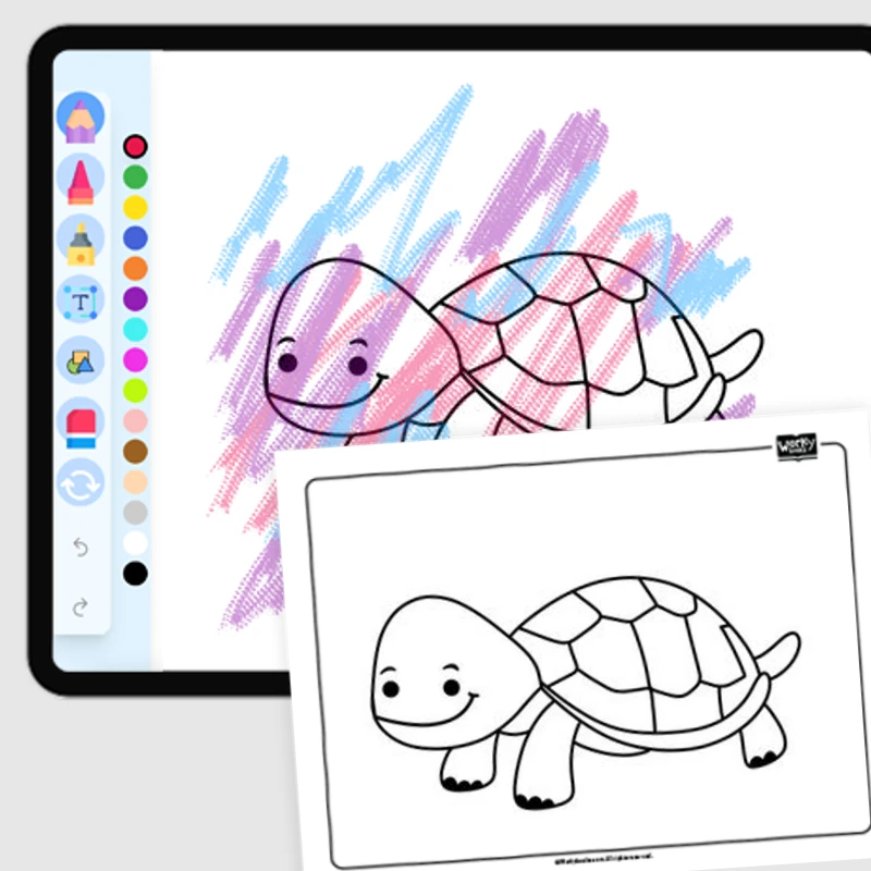 Adventurous Sea Turtle — coloring-pages coloring page for Grade 1, Grade 2, Grade 3, Grade 4, Grade 5, page 1 of 1