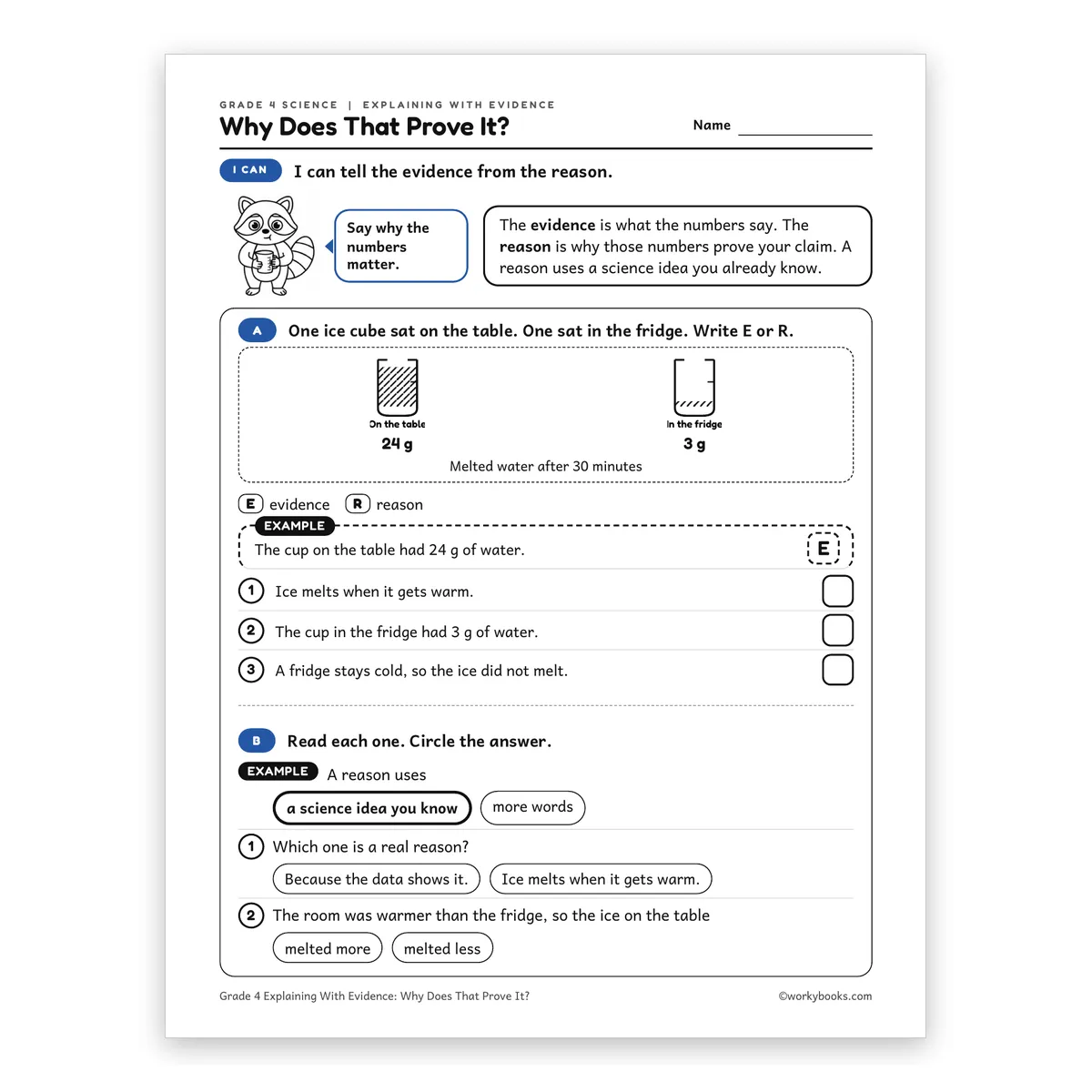 Why Does That Prove It? — science worksheet for Grade 4, page 1 of 2