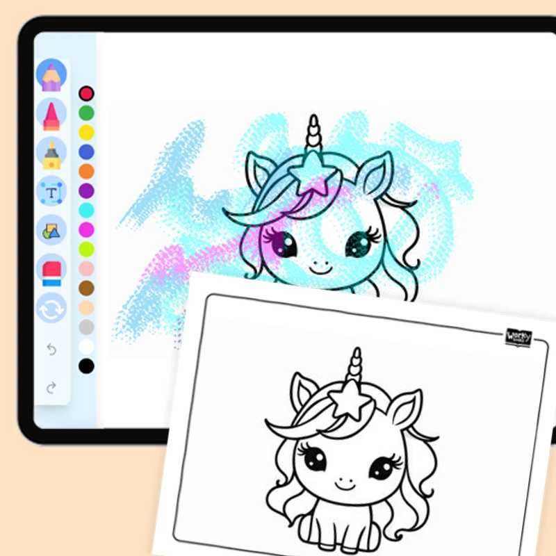 Unicorn with a Star on its Forehead — coloring-pages coloring page for Grade 1, Grade 2, Grade 3, Grade 4, Grade 5, page 1 of 1