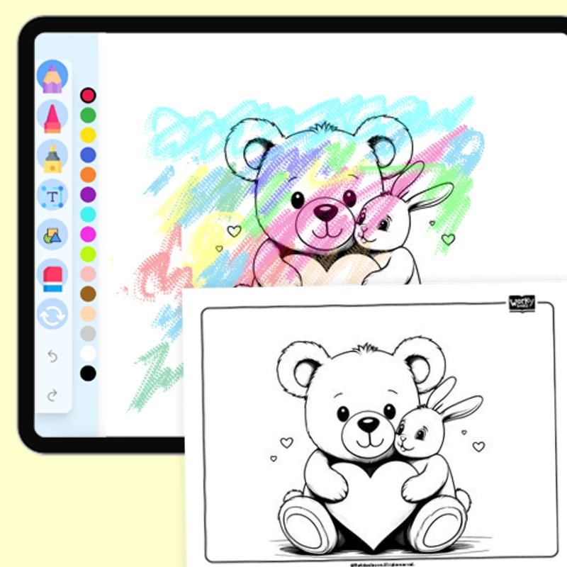 Bear's Special Friends — coloring-pages coloring page for Grade 1, Grade 2, Grade 3, Grade 4, Grade 5, page 1 of 1