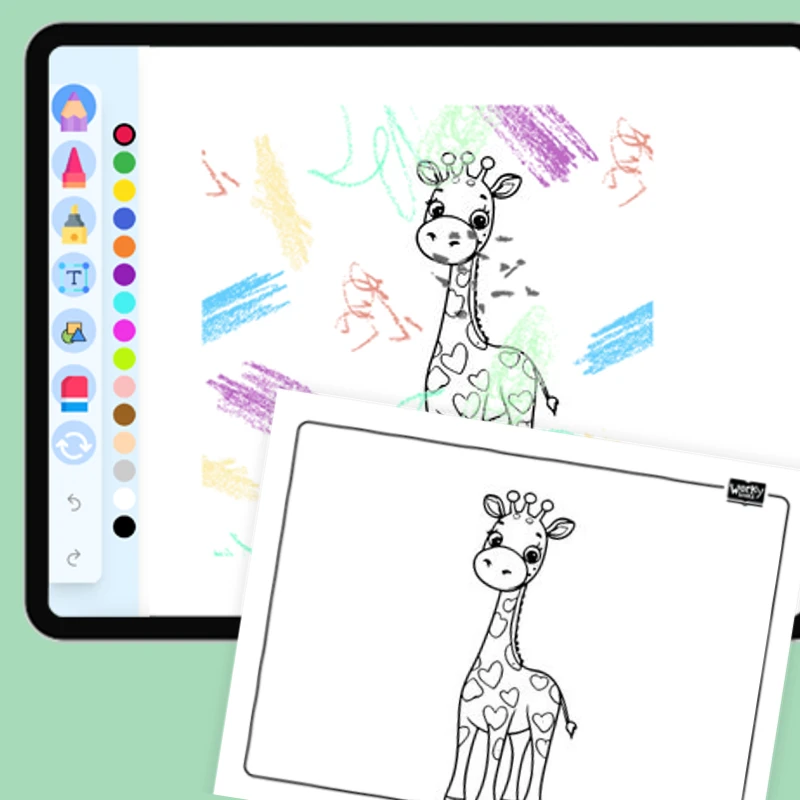 Giraffe with heart-shaped spots — coloring-pages coloring page for Grade 1, Grade 2, Grade 3, Grade 4, Grade 5, page 1 of 1
