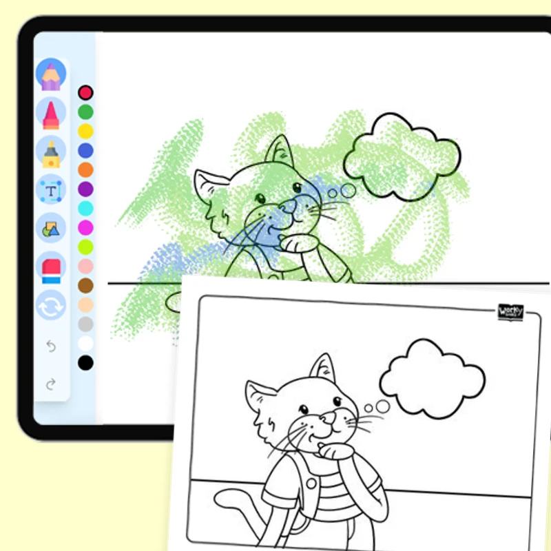 Jo Thinking — coloring-pages coloring page for Grade 1, Grade 2, Grade 3, Grade 4, Grade 5, page 1 of 1