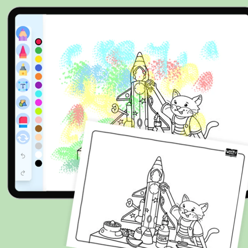 Jo Rocket Building — coloring-pages coloring page for Grade 1, Grade 2, Grade 3, Grade 4, Grade 5, page 1 of 1