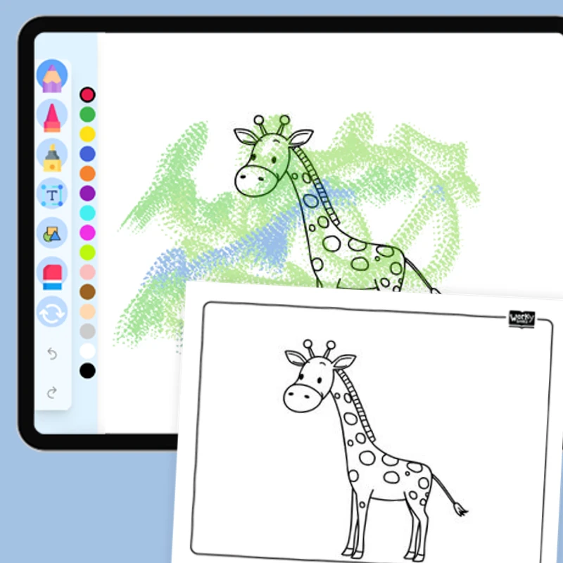 Zoo Animal Giraffe — coloring-pages coloring page for Grade 1, Grade 2, Grade 3, Grade 4, Grade 5, page 1 of 1