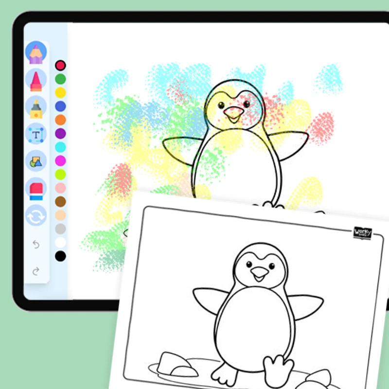 Zoo Animal Penguin — coloring-pages coloring page for Grade 1, Grade 2, Grade 3, Grade 4, Grade 5, page 1 of 1