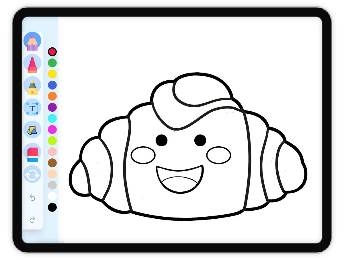 Interactive coloring page preview: Crossiant - A fun educational coloring activity - Page 1