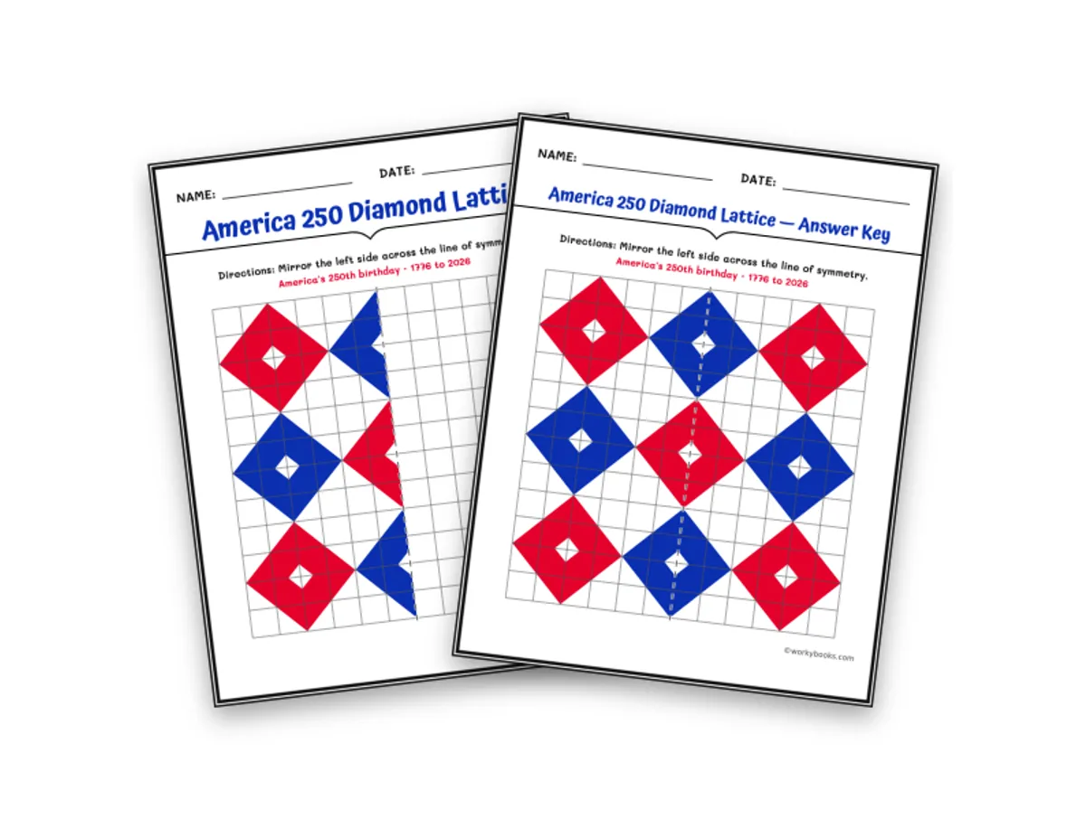 Worksheet preview: America 250 Diamond Burst - Page 1 of null