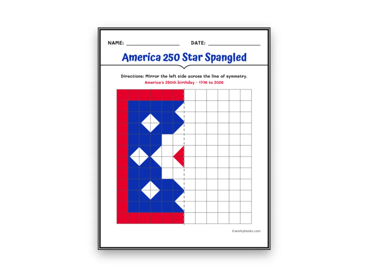 Worksheet preview: America 250 Star Spangled - Page 1 of null
