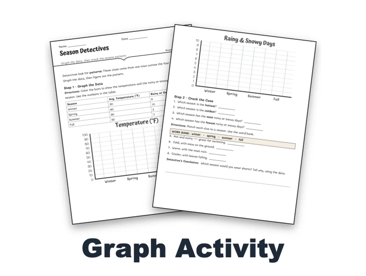 Worksheet preview: Season Detectives - Page 1 of null
