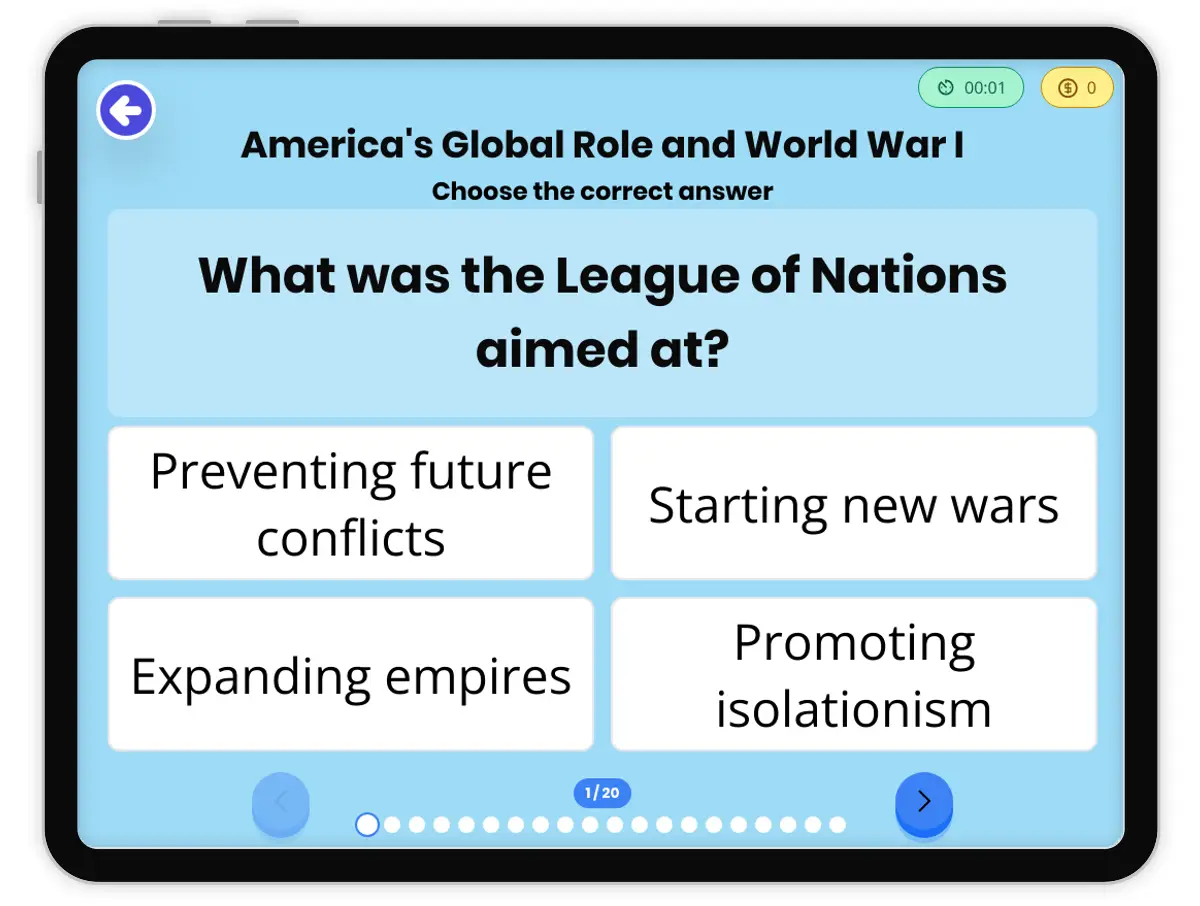 Game preview: America's Global Role and World War I - Page 1 of undefined