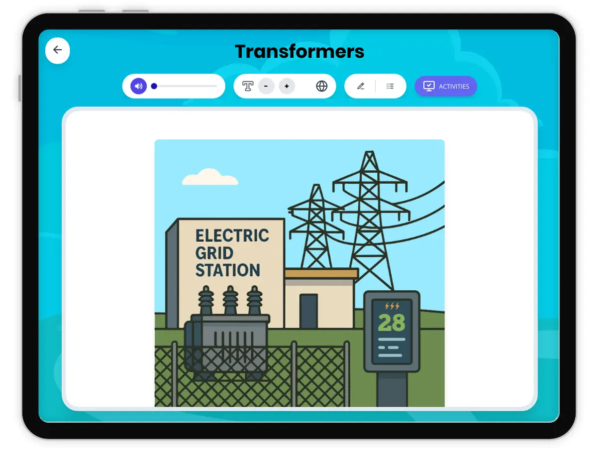 Interactive — Reading Comprehension preview: Transformers covering MS-PS2-3 standards - Page 1 of 1